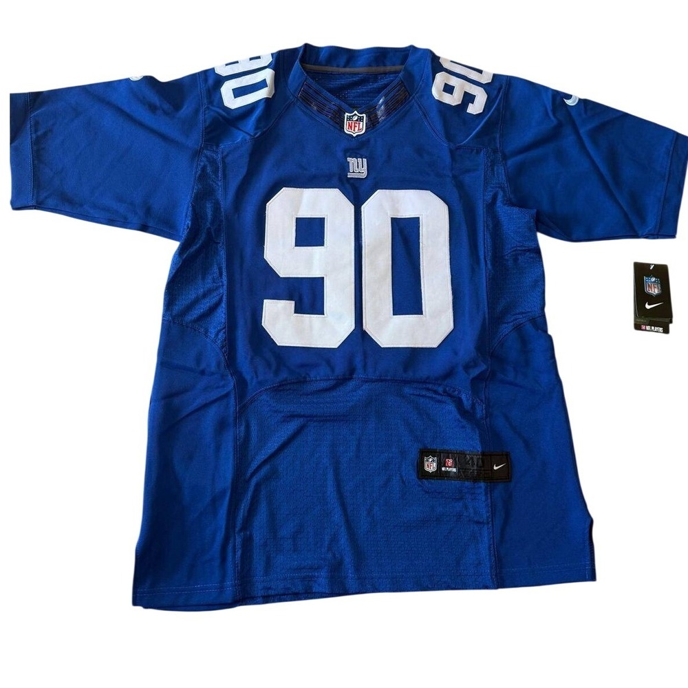 Nike Jason Pierre-Paul NY Giants NFL Jersey Blue Mens 40 On Field SU120811HBB